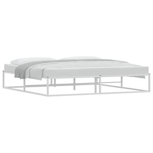 vidaXL Estructura de cama sin colch&oacute;n metal blanco 200x200 cm