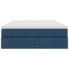 vidaXL Cama con almacenamiento y colch&oacute;n Azul 140 x 200 cm Poli&eacute;ster