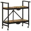 vidaXL Carrito de cocina de madera maciza reciclada 87x36x81 cm