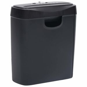 vidaXL Trituradora de papel cortadas en tiras 6 hojas negro