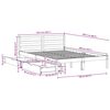 vidaXL Cama sin colchón madera maciza de pino marrón cera 120x200 cm