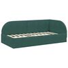 vidaXL Estructura de Cama Esquina con Colch&oacute;n 2 pcs Verde Terciopelo
