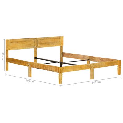 vidaXL Estructura de cama de madera maciza de mango 140 cm