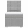 vidaXL Cama box spring con colch&oacute;n tela gris claro 90x190 cm