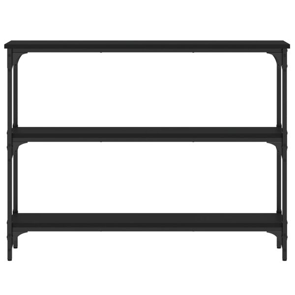 vidaXL Mesa consola madera de ingenier&iacute;a negra 100x22,5x75 cm