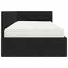 vidaXL Estructura de Cama Esquina con Colch&oacute;n 2 pcs Negro Terciopelo