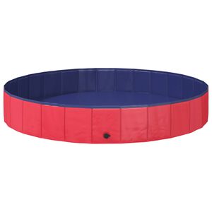 vidaXL Piscina para Perros Rojo &Oslash;200 x 30 cm PVC Grueso