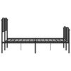 vidaXL Estructura cama sin colchón con estribo metal negro 140x190 cm