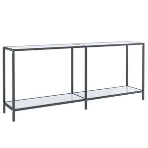 vidaXL Mesa de consola vidrio templado blanco 180x35x75,5 cm