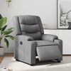vidaXL Sillón reclinable eléctrico de cuero sintético gris