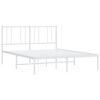 vidaXL Estructura cama sin colch&oacute;n con cabecero metal blanco 120x190cm