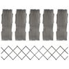 vidaXL Vallas enrejado 5 uds madera maciza de abeto gris 180x30 cm