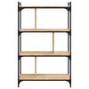 vidaXL Librer&iacute;a 4 estantes madera ingenier&iacute;a roble Sonoma 76x32x123 cm