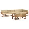 vidaXL Conjunto de sof&aacute;s de exterior 8 uds. Natural y Beige