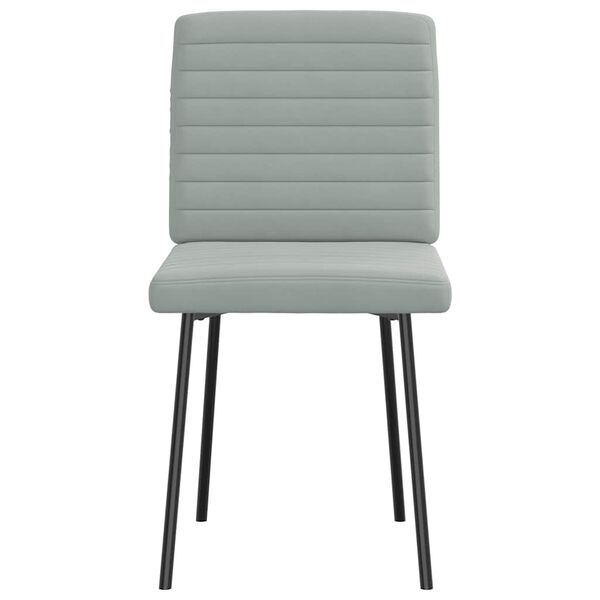 vidaXL Sillas de comedor 2 unidades terciopelo gris claro