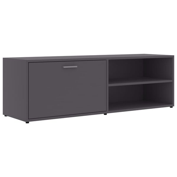 vidaXL Mueble de TV madera contrachapada gris 120x34x37 cm