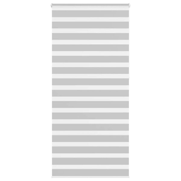 vidaXL Estor cebra gris claro 110x230cm tejido ancho 105,9cm poli&eacute;ster