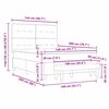 vidaXL Cama tipo Box Spring Gris claro 140 x 200 cm Terciopelo