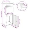 vidaXL Caja de entrega de paquetes con puerta Oxidado 41 x 38 x 103 cm