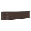 vidaXL Jardinera arriate acero galvanizado marr&oacute;n 322x100x68cm