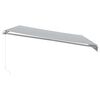 vidaXL Toldo retr&aacute;ctil manual luz LED antracita y blanco 450x350 cm