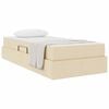 vidaXL Cama con almacenamiento y colch&oacute;n Crema 90 x 190 cm Poli&eacute;ster