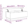 vidaXL Mesa de centro de madera maciza de pino blanco 100x50x35 cm