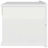vidaXL Mesitas noche 2 uds contrachapada blanco brillo 40x30x30 cm
