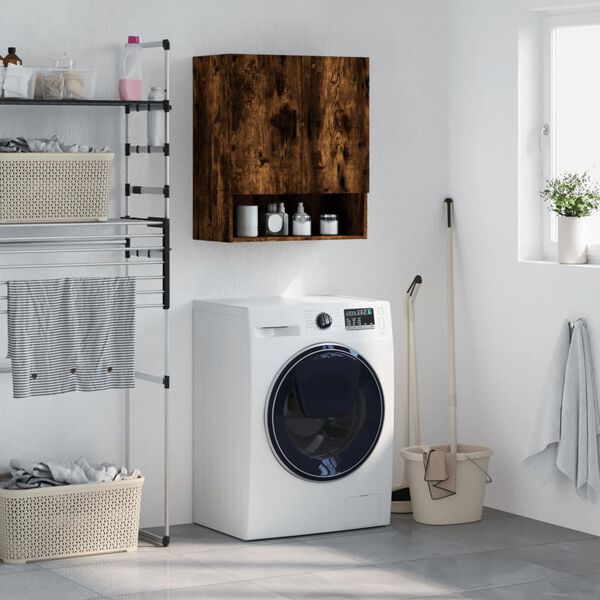 vidaXL Armario de pared madera de ingeniería roble ahumado 60x31x70 cm