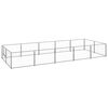vidaXL Perrera plateada 10 m&sup2; acero