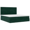 vidaXL Estructura de cama otomana colchones terciopelo verde oscuro