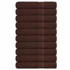 vidaXL Toallas FROGN 10 uds marr&oacute;n 100x200 cm 360 g/m&sup2;