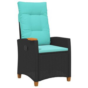 vidaXL Silla reclinable con bandeja para t&eacute; con coj&iacute;n 62 x 64 x 112 cm
