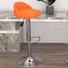 vidaXL Taburete de cocina de cuero sint&eacute;tico naranja