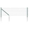 vidaXL Valla de eslabones con picos 10 x 0,6 m Acero recubierto de PVC