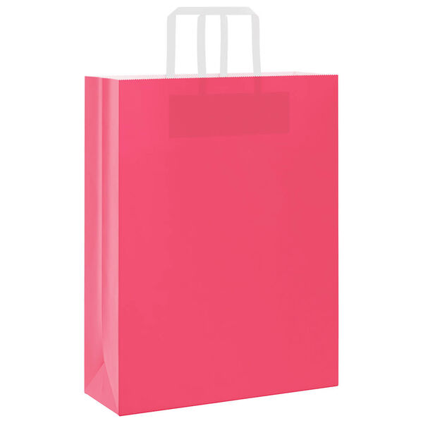 vidaXL Bolsas de papel con asas 50 uds rosa 32x12x42 cm