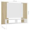 vidaXL Mueble TV de pared contrachapado blanco y roble 120x23,5x90 cm