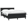 vidaXL Cama box spring con colch&oacute;n terciopelo negro 160x220 cm