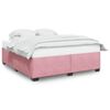 vidaXL Estructura cama sin colch&oacute;n terciopelo rosa 200x200 cm
