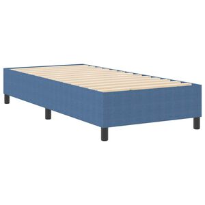 vidaXL Cama tipo Box Spring Azul 90 x 190 cm Telas de pana