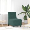 Sof&aacute; modular sin brazos vidaXL de terciopelo verde oscuro de 55 cm