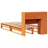 vidaXL Cama con estanter&iacute;a sin colch&oacute;n madera maciza marr&oacute;n 100x200 cm
