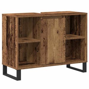 vidaXL Gabinete de Ba&ntilde;o Madera Vieja 80 x 33 x 60 cm