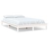 vidaXL Estructura de cama sin colch&oacute;n madera de pino blanca 140x190 cm