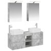 vidaXL Juego de muebles de ba&ntilde;o 5 pcs Gris Hormig&oacute;n