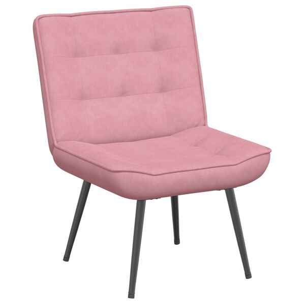 vidaXL Sill&oacute;n de relax terciopelo rosa 64x74x84 cm