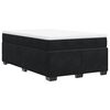 vidaXL Cama box spring con colch&oacute;n terciopelo negro 120x190 cm