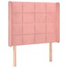 vidaXL Cama box spring colch&oacute;n y LED terciopelo rosa 90x200 cm