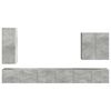 vidaXL Conjunto de mueble para TV de pared 6 pcs Gris Concreto