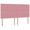 vidaXL Cama con almacenamiento y colch&oacute;n Rosa 180 x 200 cm Terciopelo